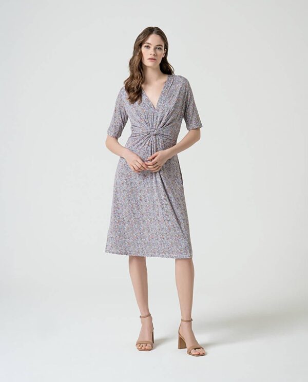 SURKANA Dress with knot detail at waistband Blue