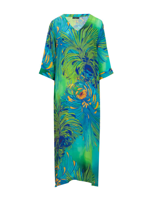 PeaceHeartJoy silkekjolen Paola maxi dress Abstract