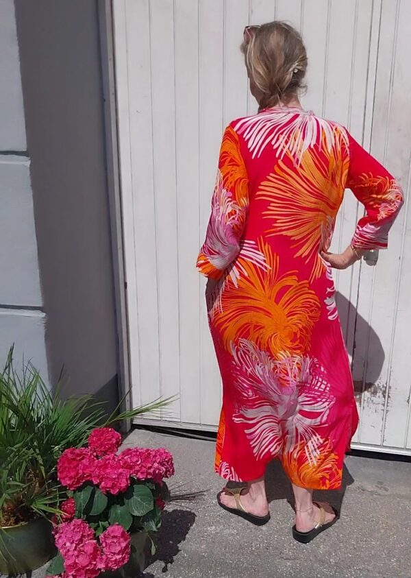 PeaceHeartJoy silkekjolen Michelle maxi dress Coral - Billede 6