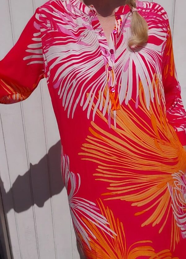 PeaceHeartJoy silkekjolen Michelle maxi dress Coral - Billede 4